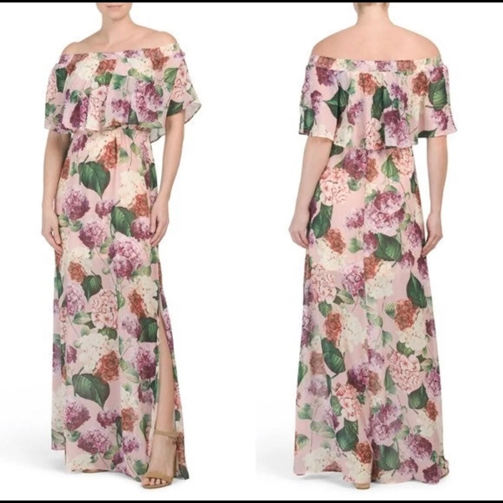 Nwt Show Me Your Mumu Brynlee Hydrangea Maxi Dress Sz Xs